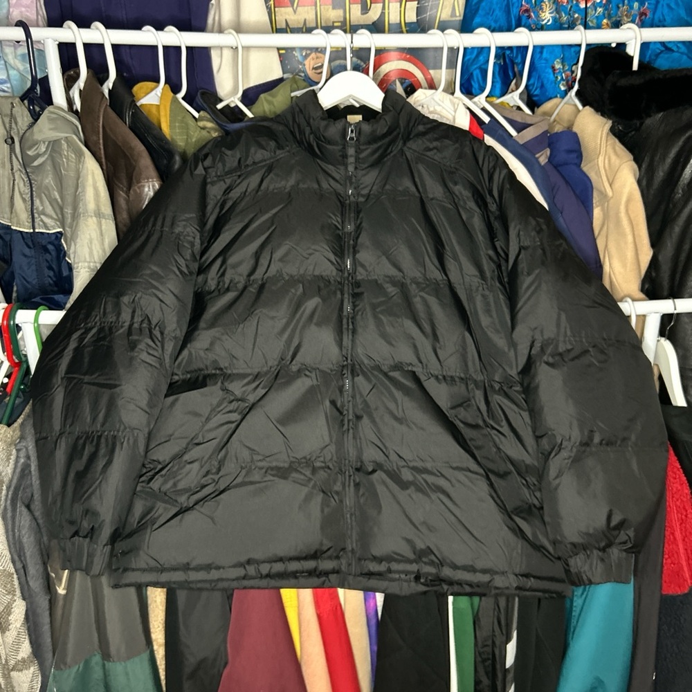 Vintage 90s St. John’s Bay Black Puffer Ski Jacket XL Rare